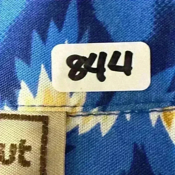 Aloha Hut Mens Hawaiian Button Up Short Sleeve Shirt Sz XL Blue - Mint EUC - Picture 14 of 14